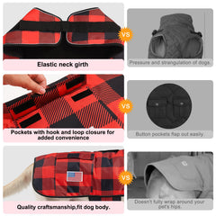 BEAUTYZOO Dog Winter Coat XXL anti-theft-pocket provides convenient storage for keys or bags.