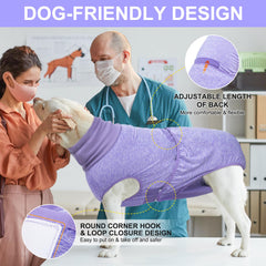 BEAUTYZOO easy-on-off dog bodysuit with baby-level closure for safe bathroom breaks