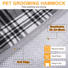 BEAUTYZOO Grooming Sling 3D Air Mesh keeps pets cooler and comfortable during grooming