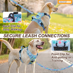 BEAUTYZOO No Pull Harness small reflective strips for high visibility
