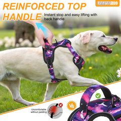 BEAUTYZOO No Pull Harness padded handle close-up showing extra grip