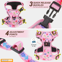 BEAUTYZOO No Pull Harness padded handle for easier lifting and mobility