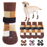 BEAUTYZOO Non Slip Dog Socks pack with grippers for reliable traction on slick surfaces.