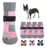 BEAUTYZOO non-slip dog socks pack with six replaceable grippers for better grip.