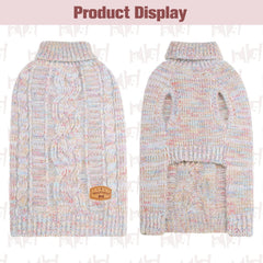 BEAUTYZOO small dog sweater back view shows cozy knit that holds shape.