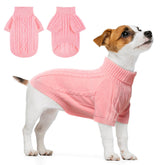 BEAUTYZOO small dog sweater back view shows warm green knit for chilly days.