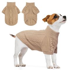 BEAUTYZOO small dog sweater back view showing full-body warmth for chilly walks