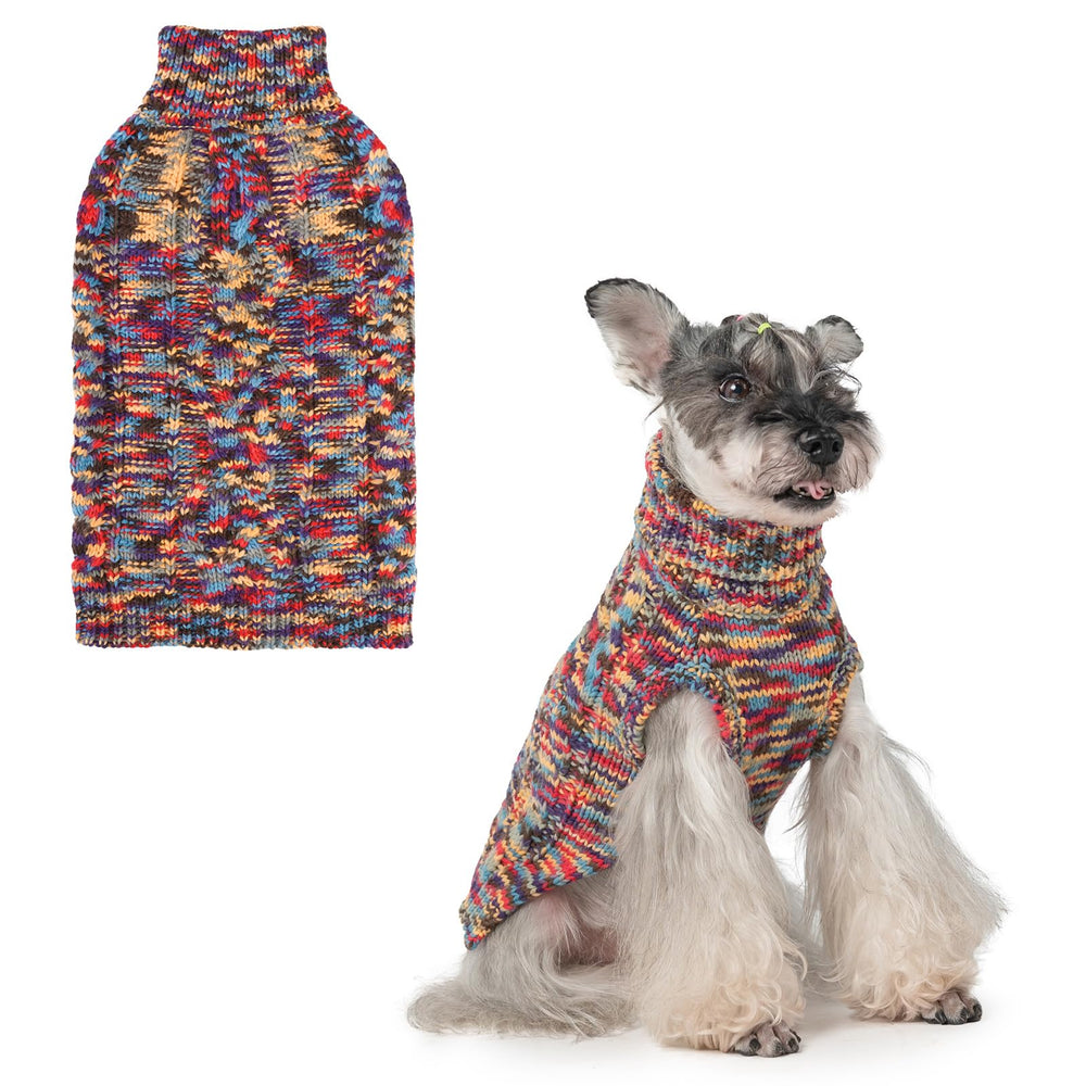 BEAUTYZOO Small Dog Sweater front view for warm winter walks.