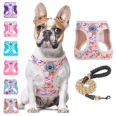 BEAUTYZOO step-in harness with floral pattern for comfortable daily walks.