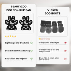 BEAUTYZOO traction pad on dog paw highlights grip on slick floors