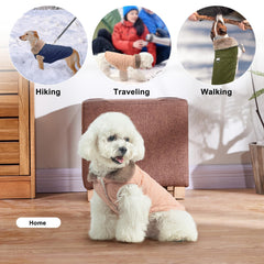 BEAUTYZOO winter coat belly snaps and back D-ring enable easy on/off and leash use.