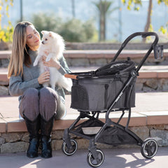 Beberoad Pets T3 compact fold demonstrates easy storage in a car trunk