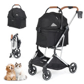 Beberoad Pets T3 Pro stroller frame folding for effortless setup and travel convenience.