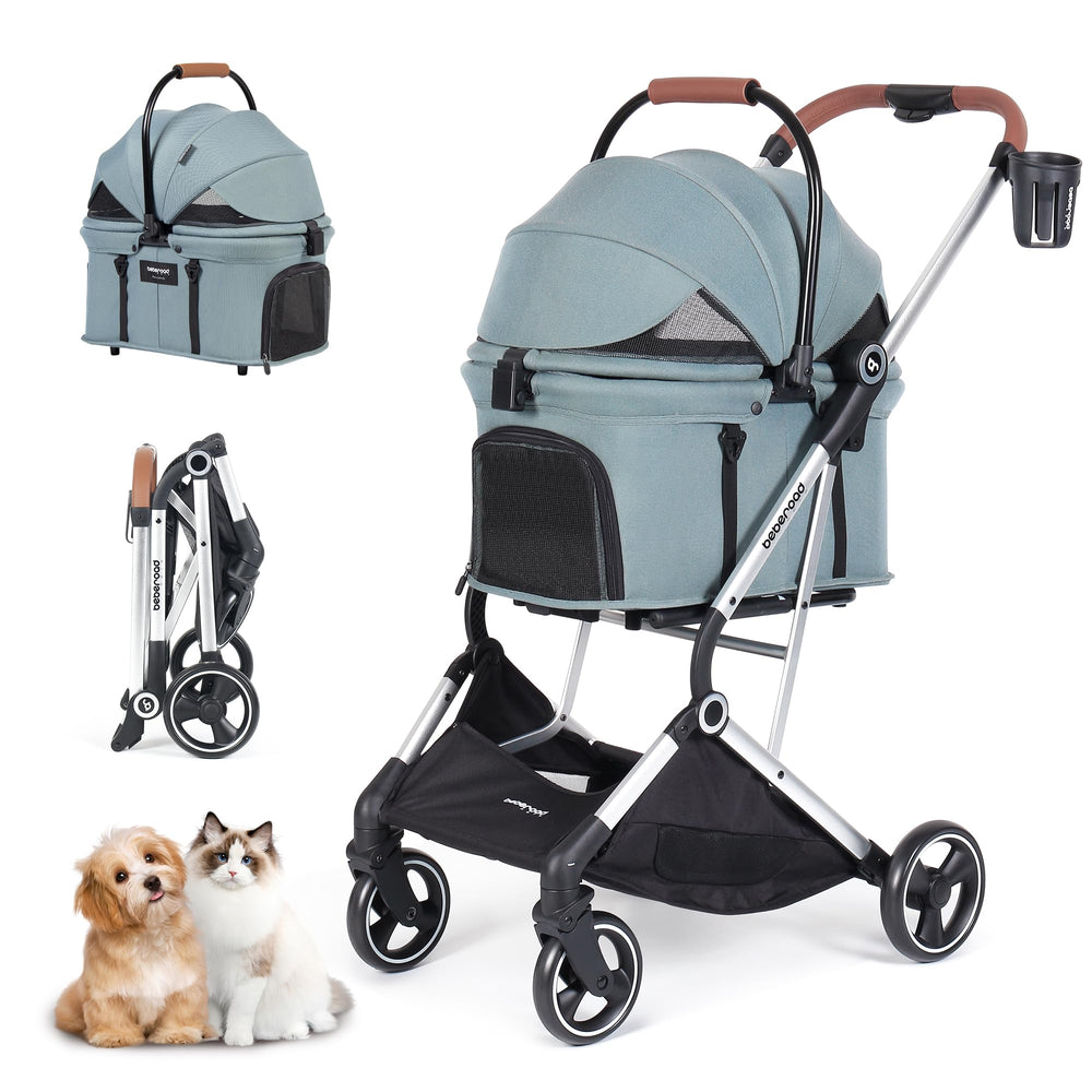 BEBEROAD PETS T3 Pro stroller front view for easy travel on the go