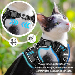BECHTEL kitten harness reflective strips improve visibility in low light