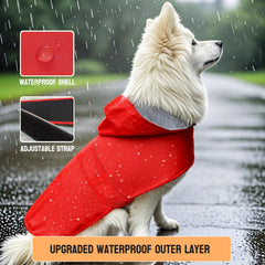 BECNBEAU dog raincoat warm inner lining keeps dogs cozy outdoors