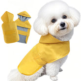 BECNBEAU dog raincoat back view shows lightweight fit and color