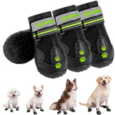 BECROWM dog shoes waterproof boot protects paws during winter walks