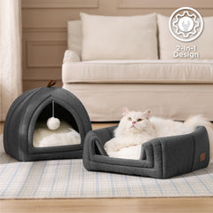 Bedsure cat bed non-slip bottom demonstrates secure placement on floors