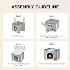 Bedsure foldable-design cat bed demonstrates easy storage and travel convenience.