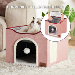 Bedsure plush hanging ball; interactive toy for playful engagement.