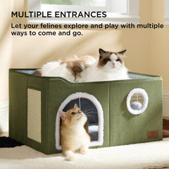 Bedsure cat cave with dual entrances for easy access and exploration.