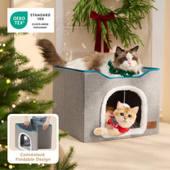 Bedsure cat-sisal-scratching-board grey provides built-in scratching surface