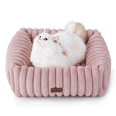 Bedsure cute dog bed in blush pink offers cozy comfort for small dogs and cats.