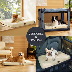 Bedsure dog bed nonslip bottom keeps mat in place for safe use.