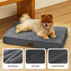Bedsure dog bed orthopedic-foam provides even support for small dogs.