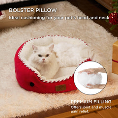 Bedsure dog bed ultra-soft filling emphasizes cushioned interior and loft.