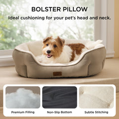 Bedsure donut bed showing anti-slip bottom for stable lounging
