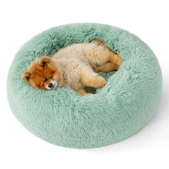 Bedsure donut dog bed in apple green offers a cozy curl-up space for small dogs