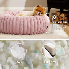 Bedsure Donut Small Dog Bed anti-slip bottom helps keep the bed in place during play.