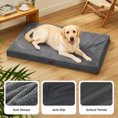 Bedsure Giant Dog Bed anti-slip base keeps the bed steady on floors
