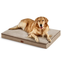 Bedsure memory foam dog crate bed top view shows orthopedic support.