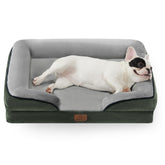 Bedsure orthopedic dog bed foam closeup showing supportive surface for joints.