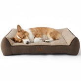 Bedsure orthopedic dog bed close-up shows dense shredded foam for joint support.