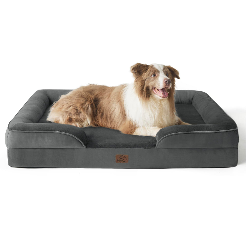 Bedsure orthopedic dog bed large with high-density foam for support