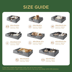 Bedsure orthopedic dog bed large gray bolster closeup illustrating head support