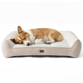 Bedsure orthopedic dog bed medium cover waterproof fabric guards against spills.