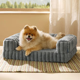 Bedsure orthopedic dog bed memory foam closeup highlights pressure-relieving cushion