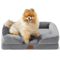 Bedsure orthopedic dog bed 24in setup highlights joint-supporting foam and cozy sofa design
