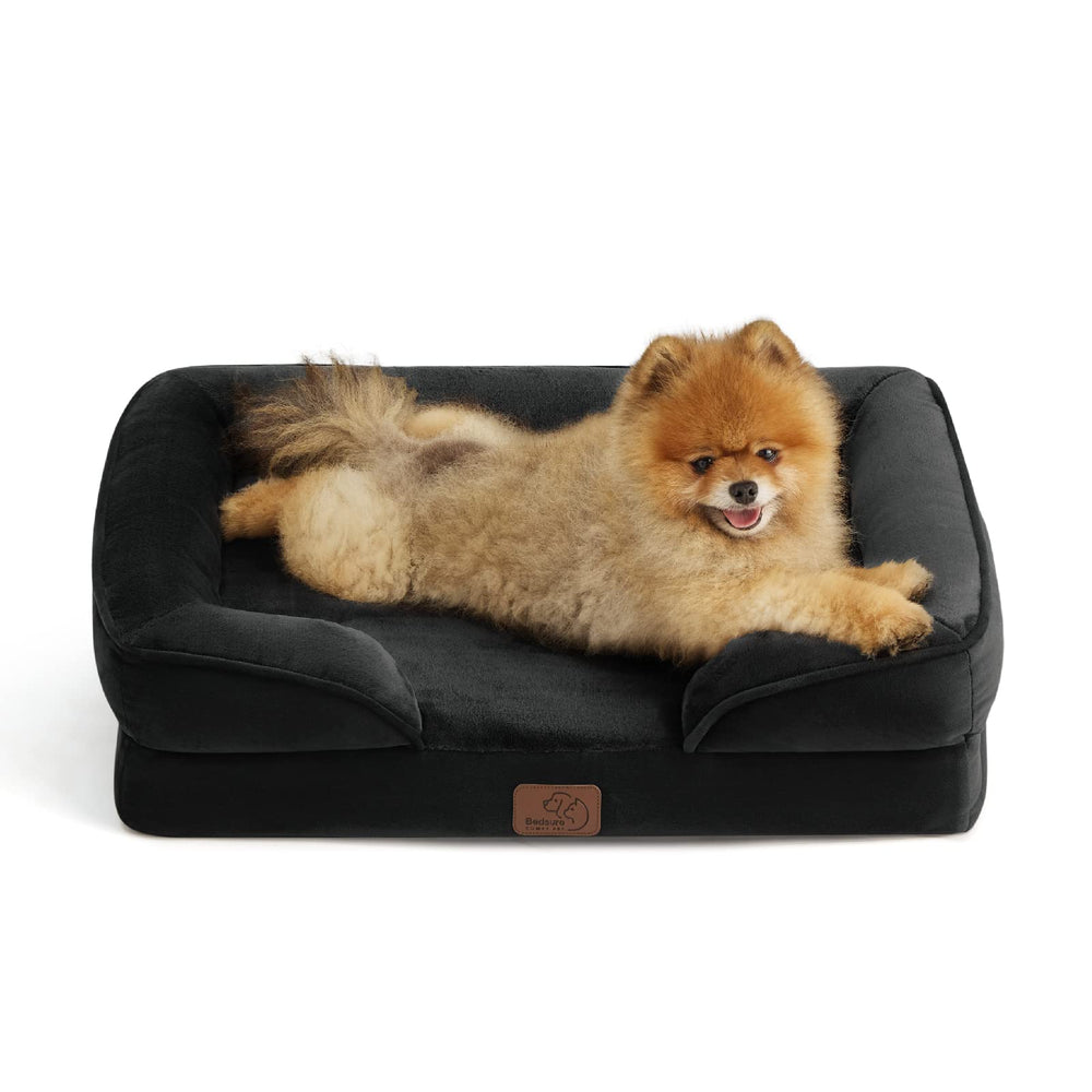 Bedsure orthopedic dog bed small-foam-core provides structured support for tiny dogs.