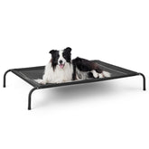 Bedsure outdoor elevated dog bed large black assembled for all-season indoors or outdoors