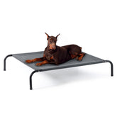 Bedsure Outdoor Elevated XL Dog Bed cooling cot shown from top for superior airflow and comfort.