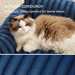 Bedsure pet couch removable cover closeup demonstrates easy machine-wash cleaning