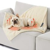 Bedsure self-warming blanket with sherpa side offers plush warmth for pets