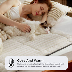 Bedsure self-warming dog bed non-slip bottom—stable rest for pets.