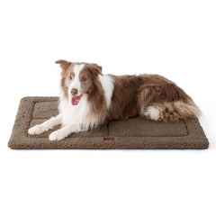 Bedsure washable dog crate bed shown in crate for easy cleanup and cozy sleep